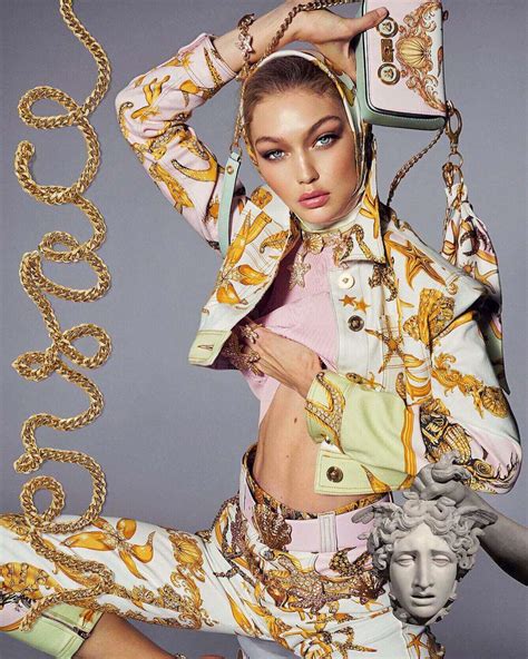 gigi hadid controversial versace ad|gigi hadid versace fashion week.